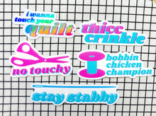 Load image into Gallery viewer, Feral Notions | Stay Stabby - Sewing Needle And Quilting Vinyl Sticker