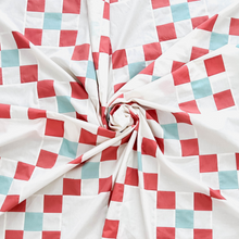 Load image into Gallery viewer, Our tradition, 3-color Cozy Cottage bundle from The Seasoned Homemaker features Art Gallery pure solids in light aqua and coral hues on a white background. Sold exclusively at globalfibershop.com.