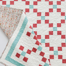 Load image into Gallery viewer, Our tradition, 3-color Cozy Cottage bundle from The Seasoned Homemaker features Art Gallery pure solids in light aqua and coral hues on a white background. Sold exclusively at globalfibershop.com.