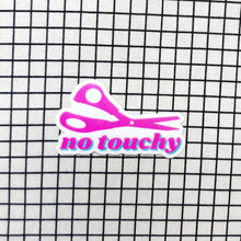 Load image into Gallery viewer, Feral Notions | No Touchy! Sewing Scissor And Quilting Vinyl Sticker