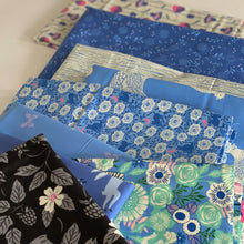 Load image into Gallery viewer, Backyard, brought to you by RSS designer Sarah Watts, features a vibrant color palette of blues and fuschia pinks and celebrates the flora, fauna and creatures found in our backyards. Available at globalfibershop.com.