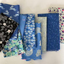 Load image into Gallery viewer, Backyard, brought to you by RSS designer Sarah Watts, features a vibrant color palette of blues and fuschia pinks and celebrates the flora, fauna and creatures found in our backyards. Available at globalfibershop.com.