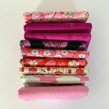 Load image into Gallery viewer, Backyard, brought to you by RSS designer Sarah Watts, features a vibrant color palette of blues and fuchsia pinks and celebrates the flora, fauna and creatures found in our backyards. Available at global fiber shop.com.