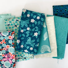 Load image into Gallery viewer, Backyard, brought to you by RSS designer Sarah Watts, features a vibrant color palette of blues and fuschia pinks and celebrates the flora, fauna and creatures found in our backyards. Available at globalfibershop.com.