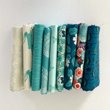 Load image into Gallery viewer, Backyard, brought to you by RSS designer Sarah Watts, features a vibrant color palette of blues and fuschia pinks and celebrates the flora, fauna and creatures found in our backyards. Available at globalfibershop.com.