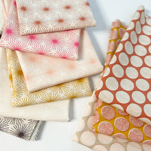 Load image into Gallery viewer, Sunbeam, brought to you by RSS designer Rashida Coleman Hall, features warm hues of pinks, peach and gold - certain to make you "beam." Available at globalfibershop.com