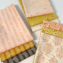 Load image into Gallery viewer, Sunbeam, brought to you by RSS designer Rashida Coleman Hall, features warm hues of pinks, peach and gold - certain to make you "beam." Available at globalfibershop.com