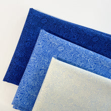 Load image into Gallery viewer, Water from Ruby Star Society, features hero prints and blenders from your favorite Ruby Star Society designers, reimagined in liquid blue hues. Available at globalfibershop.com.