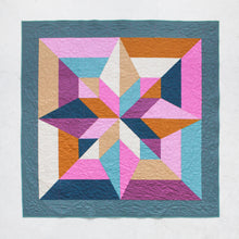 Load image into Gallery viewer, Colorful geometric quilt with star pattern on a white background. Arete Quilt bundle in Jewel by Eudaimonia Studio, available at globalfibershop.com.