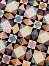 Load image into Gallery viewer, Sunny Days Quilt with geometric triangle pattern in various colors. Featuring Geo Bloom prints. Available at globalfibershop.com.