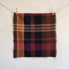 Load image into Gallery viewer, Plum, Navy and Tangerine plaid from Lumiere Collection by Fableism Supply Co. available at globalfibershop.com.