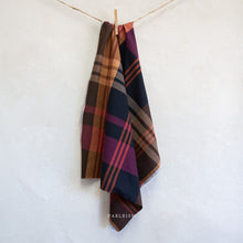Load image into Gallery viewer, Plum, Navy and Tangerine plaid from Lumiere Collection by Fableism Supply Co. available at globalfibershop.com.