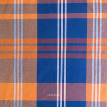 Load image into Gallery viewer, Tangerine and Royal blue plaid from Fableism Supply Co. available at globalfibershop.com.