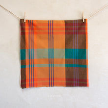Load image into Gallery viewer, Tangerine and teal plaid from Lumiere by Fableism Supply Co. available at globalfibershop.com.