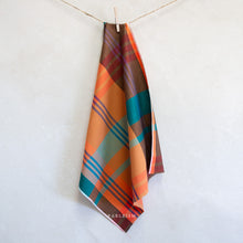 Load image into Gallery viewer, Tangerine and teal plaid from Lumiere by Fableism Supply Co. available at globalfibershop.com.