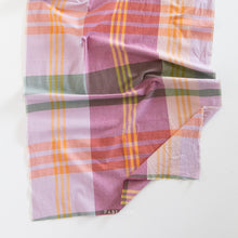 Load image into Gallery viewer, When you think light and cheery, think Lumiere. Fableism Supply Co.'s brand new wide-width 100% cotton collection with rainbows galore. Made with the apparel sewist in mind, they created these sunshiny cottons in a sweeping bouquet of prismatic rainbow color. Go bold or go retro! These wide width plaids and checkers will make for dazzling pieces. Available at globalifbershop.com.