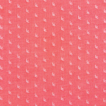 Load image into Gallery viewer, Pink fabric with small white bird pattern