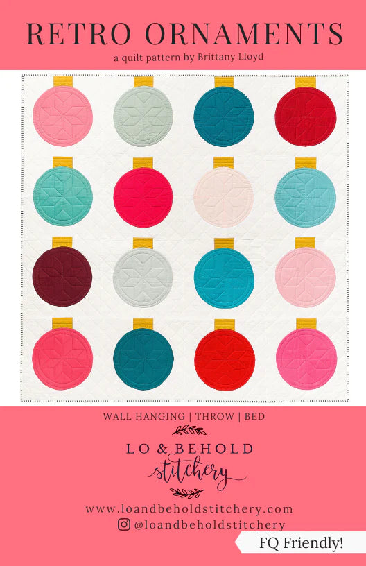 Retro Ornaments Pattern - by Brittany Lloyd for Lo & Behold Stitchery