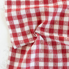 Load image into Gallery viewer, The Queen of Hearts has arrived and she’s got 14 beautiful new heart ginghams and dobby hearts in the most wearable colors! For the first time ever, at 55” wide, these whimsical cottons are perfect for Valentines apparel fabrics and also still the 100% cotton our quilters and crafters have come to love. Available at globalfibershop.com.