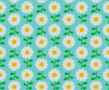 Load image into Gallery viewer, Flowerland, brought to you by Ruby Star Society designer Melody Miller, features a vibrant color palette blue, green, pink and gold - and her signature floral and butterfly prints. Available at globalfibershop.com.