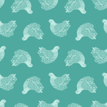 Load image into Gallery viewer, Backyard, brought to you by RSS designer Sarah Watts, features a vibrant color palette of blues and fuschia pinks and celebrates the flora, fauna and creatures found in our backyards. Available at globalfibershop.com.