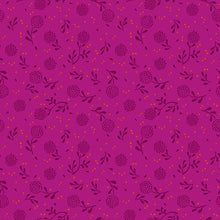 Load image into Gallery viewer, Backyard, brought to you by RSS designer Sarah Watts, features a vibrant color palette of blues and fuschia pinks and celebrates the flora, fauna and creatures found in our backyards. Available at globalfibershop.com.