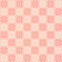 Load image into Gallery viewer, Pattern of pink and white geometric shapes on a pink background