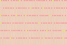 Load image into Gallery viewer, Pattern of pink and yellow vertical match sticks on a light pink background