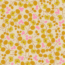 Load image into Gallery viewer, Floral pattern with yellow and pink flowers on a beige background