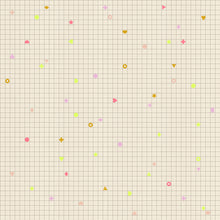 Load image into Gallery viewer, Colorful geometric shapes on a grid background