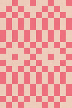 Load image into Gallery viewer, Checkered pattern with pink and beige squares