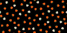 Load image into Gallery viewer, Pattern of strawberries on a black background