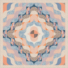 Load image into Gallery viewer, Slow Summer by Suzy Quilts for Art Gallery Fabrics whispers a calming essence of watercolors swirling into existence, and the soft pastel hues of peach lavender, sky blue, and mellow green evoke the dreamlike quality of those long summer days where time itself seems to slow its pace. Available at globalfiberhops.com.
