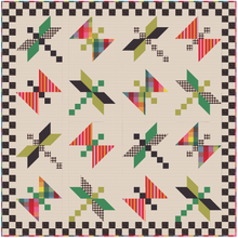 Load image into Gallery viewer, Dragonfly Lake Quilt by Suzy Quilts shown in Picnic wovens. Available from globalfibershop.com.