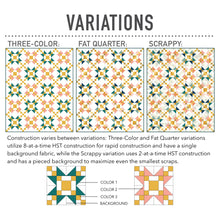 Load image into Gallery viewer, The Starlite Quilt Pattern is a wonderful scrap buster pattern. Fabric requirements are included in this listing. Global Fiber Shop also curated the Shining Bright bundle to go with this pattern. Paper pattern available at globalfibershop.com.