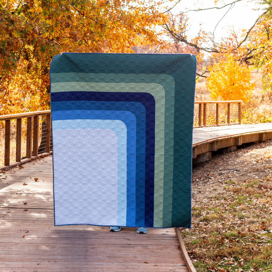 Corner Booth Quilt Bundle | Blues and Greens