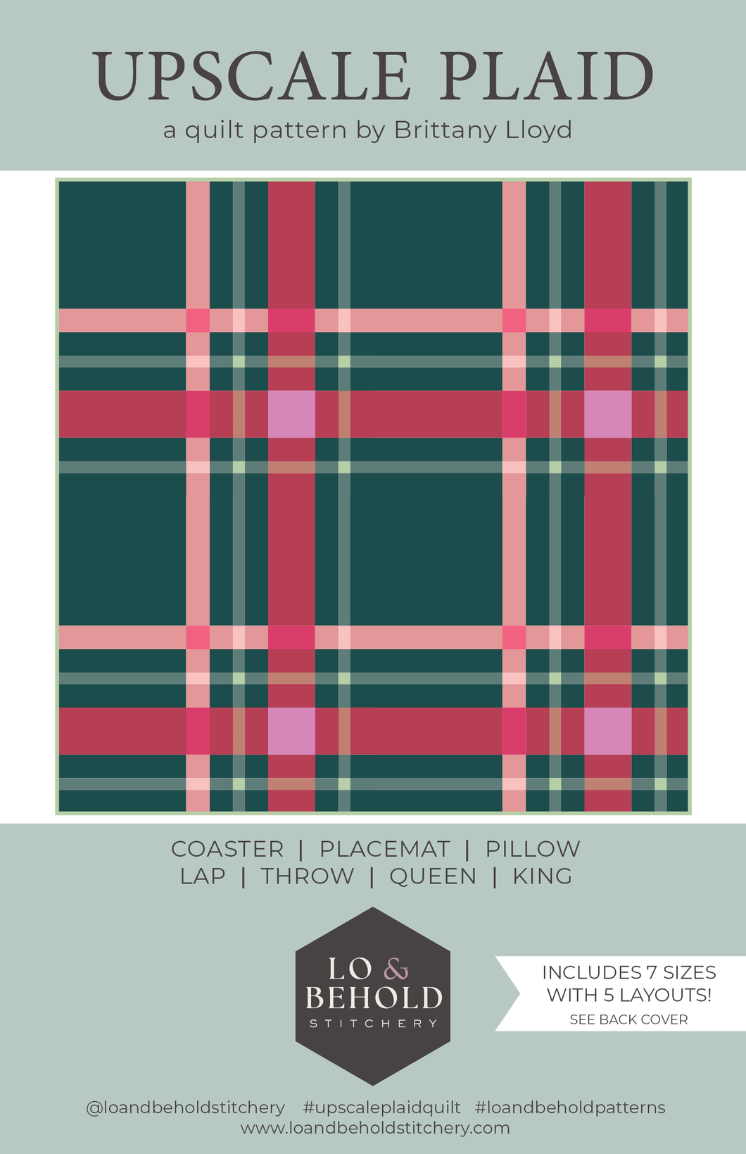 Upscale Plaid Pattern - by Brittany Lloyd for Lo & Behold Stitchery