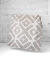 Load image into Gallery viewer, The Villager Quilt design reflects how “villagers” link arms and surround their community members in times of need. The two-tone Winter White version is available at globalfibershop.com.