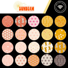 Load image into Gallery viewer, Sunbeam, brought to you by RSS designer Rashida Coleman Hall, features warm hues of pinks, peach and gold - certain to make you "beam." Available at globalfibershop.com