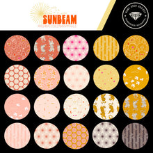 Load image into Gallery viewer, Sunbeam, brought to you by RSS designer Rashida Coleman Hall, features warm hues of pinks, peach and gold - certain to make you "beam." Available at globalfibershop.com