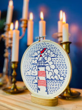 Load image into Gallery viewer, Hook, Line & Tinker | Lighthouse Complete Embroidery Kit