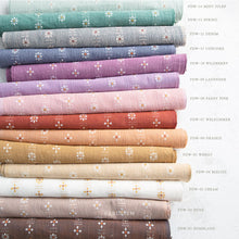 Load image into Gallery viewer, Introducing the Forest Forage collection by Fableism Supply Company. Fablism's newest group of wovens features 2 new basics, Daisies and Honeycomb, in their signature earth-tone shades. These wovens are excellent staples in quilting, homewares and apparel. Available at globalfibershop.com.
