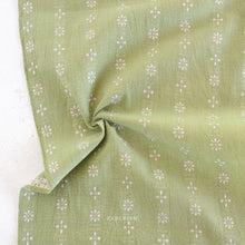 Load image into Gallery viewer, Forest Forage from Fablism's features 2 woven basics, Daisies and Honeycomb, in their signature earth-tone shades. These wovens are excellent staples in quilting, homewares and apparel. Ten new Daisy hues introducted for Fall 2024. Available at globalfibershop.com.