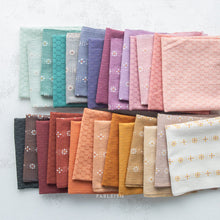 Load image into Gallery viewer, Introducing the Forest Forage collection by Fableism Supply Company. Fablism's newest group of wovens features 2 new basics, Daisies and Honeycomb, in their signature earth-tone shades. These wovens are excellent staples in quilting, homewares and apparel. Available at globalfibershop.com.