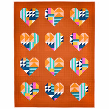 Load image into Gallery viewer, Graffiti Hearts Quilt Pattern | Patchwork and Poodles
