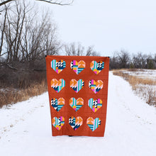 Load image into Gallery viewer, Graffiti Hearts Quilt Pattern | Patchwork and Poodles