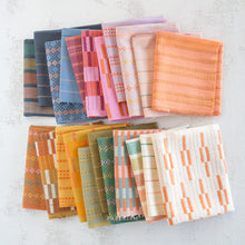 Load image into Gallery viewer, Embrace the charm of the rainbow with Fableism Supply Co’s ‘Lucky Loom’ fabric collection—a dazzling fusion of mixed weight wovens inspired by moments of serendipity. This collection’s palette radiates warmth and whimsy, featuring golden yellows, soft pinks, earthy greens, tranquil blues, and rich purples, each reminiscent of the colors in a lucky rainbow. Available at globalfibershop.com.
