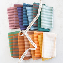 Load image into Gallery viewer, Sun Stripes, our latest two color cotton stripe fabric collection featuring an array of dazzling colors plucked from our earthy palette. From Fableism Supply Co. available at globalfibershop.com.