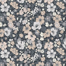 Load image into Gallery viewer, Flower Show Pebble offers a fresh approach to a neutral palette –Soft moss greens, buttercup yellows and pale blush pinks sit harmoniously against cooler greys and charcoals. Flower Show Pebble from Liberty of London is sold at globalfibershop.com.