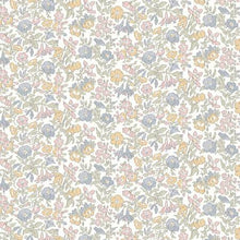 Load image into Gallery viewer, Flower Show Pebble offers a fresh approach to a neutral palette –Soft moss greens, buttercup yellows and pale blush pinks sit harmoniously against cooler greys and charcoals. Flower Show Pebble from Liberty of London is sold at globalfibershop.com.